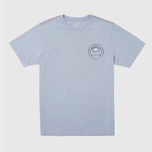 RVCA Mens large deja blue tract t shirt Crew Neck Short Sleeve Graphic Logo Tee​